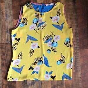 Violet + Claire Blue Yellow Floral Women's Size S